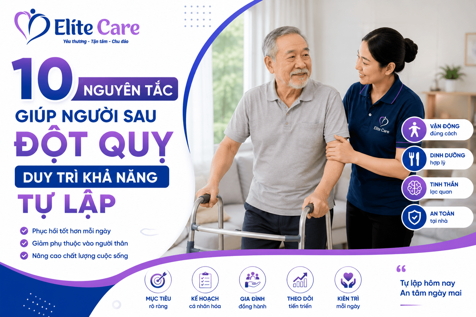Giúp người sau đột quỵ duy trì khả năng tự lập
