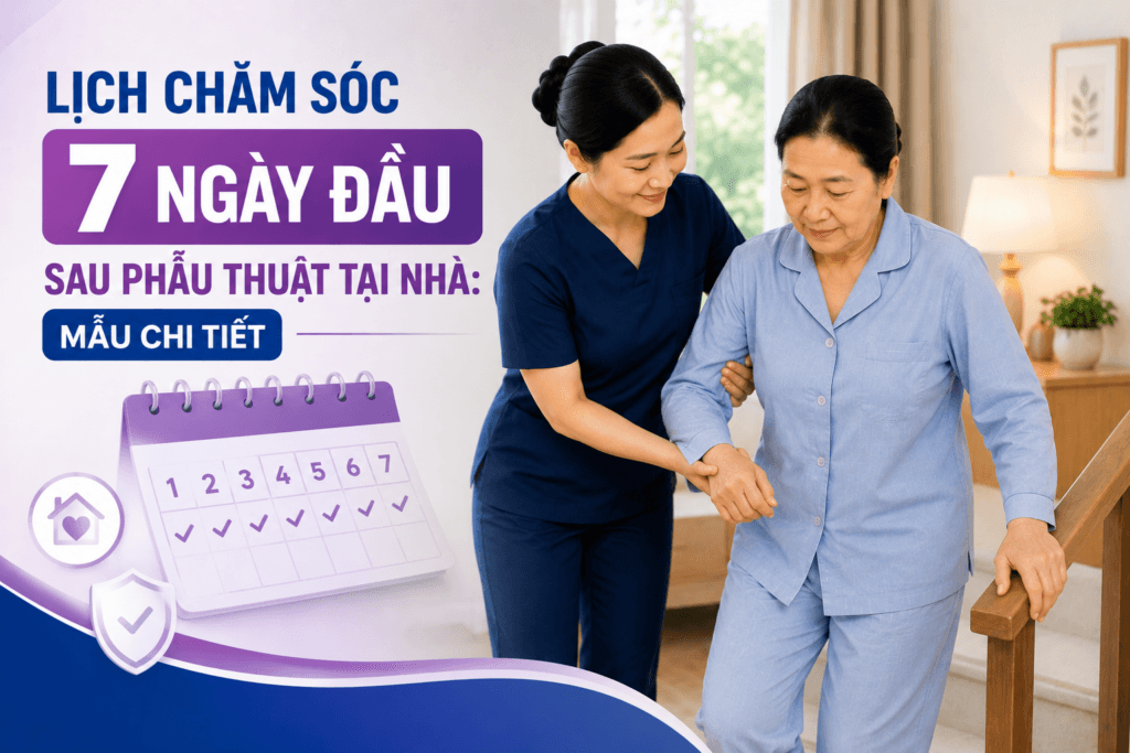 lịch chăm sóc 7 ngày đầu sau phẫu thuật